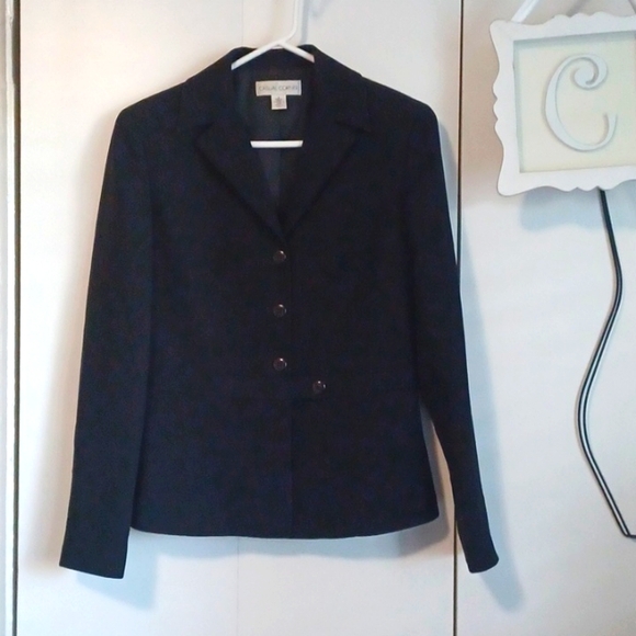 Casual Corner, Black Classic Cut suit Jacket. Button closure waist. SZ 2 - Picture 1 of 5